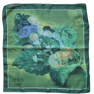 Scarf Vintage Authentic Cacharel Eden Floral Green
